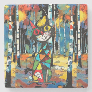 Porta-copo De Pedra Um Dia Abstrato