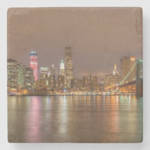 Porta-copo De Pedra Um panorama da skyline da Nova Iorque