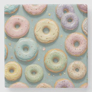 Porta-copo De Pedra Um Sonho de Rosquinha de Pastel Whimsical
