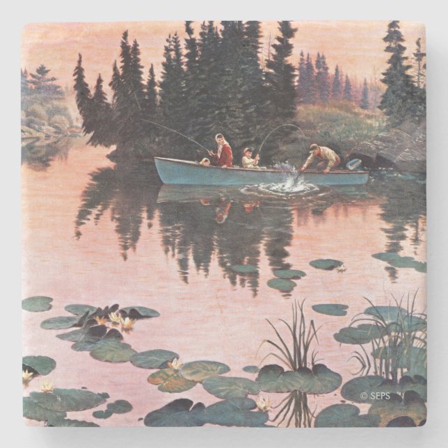 Porta-copo De Pedra Uma Bela Captura de John Clymer (Frente)