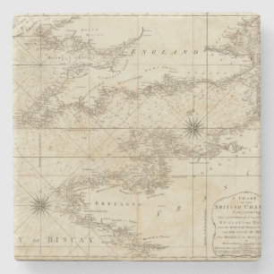 Porta-copo De Pedra Uma carta do canal britânico