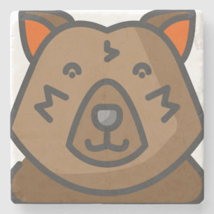Porta-copo De Pedra urso