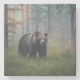 Porta-copo De Pedra Urso em Florestas Mágicas