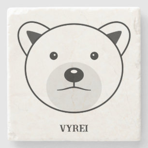 Porta-copo De Pedra Urso Polar de Cartoon Bonito