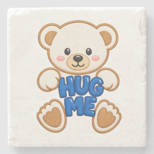 Porta-copo De Pedra Urso Teddy Fofo Me Abraça Estilo de Bordado Urso F