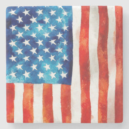 Porta-copo De Pedra USA American Flag Patriot 4th of July Parade Vet