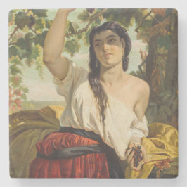 Porta-copo De Pedra Uvas-Picante (Colheita de Verão)