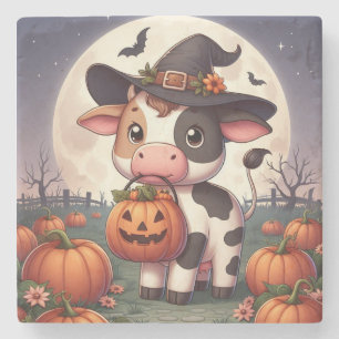 Porta-copo De Pedra Vaca-bruxa-bruxa-do-Halloween