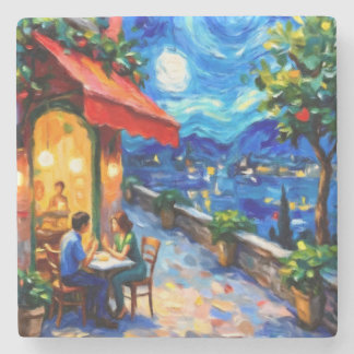 Porta-copo De Pedra Valentine's Day Couple