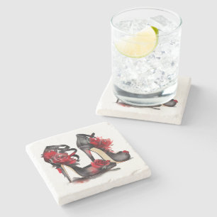 Porta-copo De Pedra Vampy Fashion   Estilettos do Ankle com Rosas