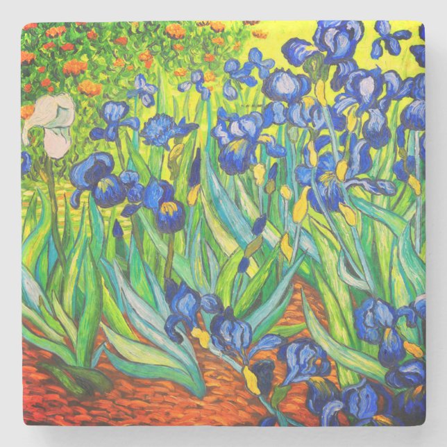 Porta-copo De Pedra Van Gogh Irises (Frente)