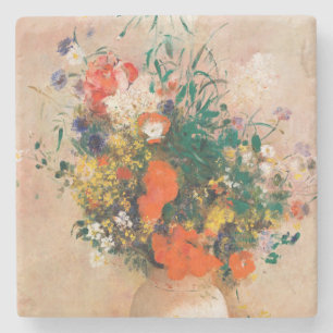 Porta-copo De Pedra Vase de Flores por Redon de Impressionista Poste