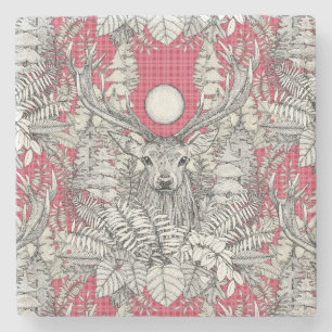 Porta-copo De Pedra veado rosa-rosa