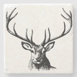 Porta-copo De Pedra Vedante Animal Antlers Natureza Cavalos Selvagem C