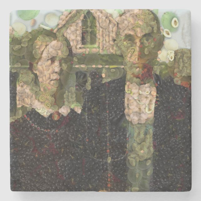 Porta-copo De Pedra Vegan Gothic Fine Art Spoof (Frente)