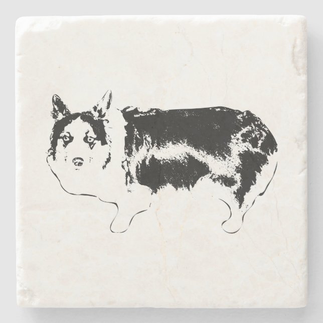 Porta-copo De Pedra Veja quem está assistindo (Frente)