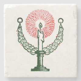 Porta-copo De Pedra Vela de Natal Tradicional