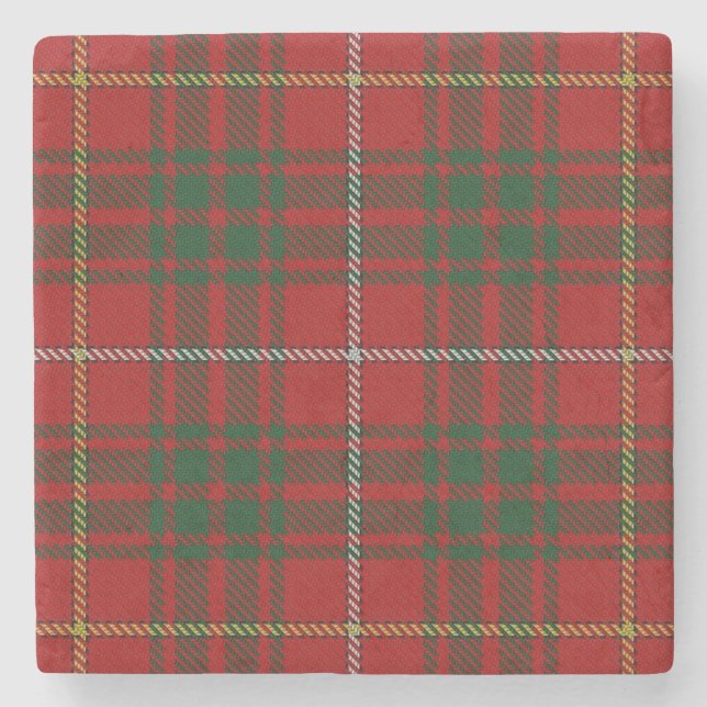 Porta-copo De Pedra Velha Escots Tavern Clan Bruce Tartan (Frente)