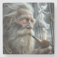 Velho Marinheiro Fumando um Pipe