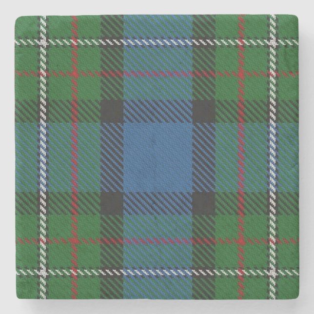 Porta-copo De Pedra Velhos Escoceses Clã Fergusson Ferguson Tartan (Frente)