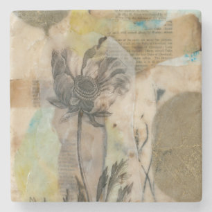 Porta-copo De Pedra Vellum Floral II