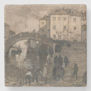 Porta-copo De Pedra Veneza, Itália (Paisagem Veneziana Vintage)