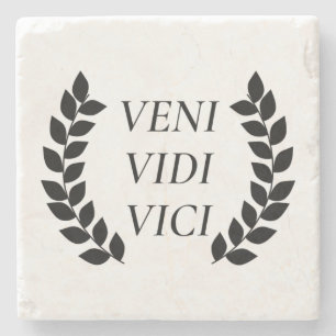 Porta-copo De Pedra Veni Vidi Vici