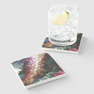 Porta-copo De Pedra Vento Escuro Cubo Centrado