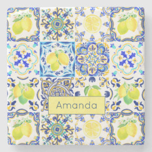 Porta-copo De Pedra Verão Siciliano Maiolica