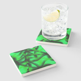 Porta-copo De Pedra Verde limão e ondulação negra, com sombra?