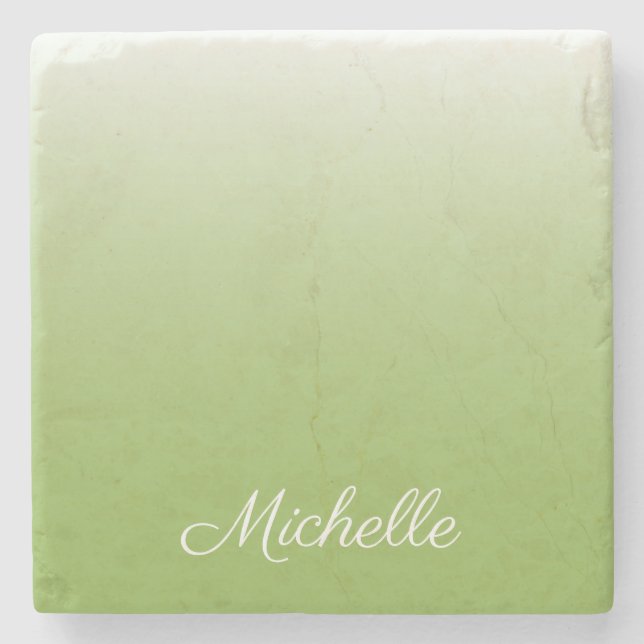 Porta-copo De Pedra Verde-verde-verde-gradiente personalizado (Frente)