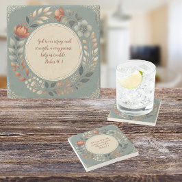 Porta-copo De Pedra Verso de Bíblia Personalizável da Cobertura Humild