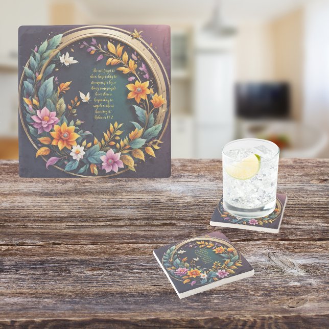 Porta-copo De Pedra Verso Personalizável de Plano de Fundo Escuro (Criador carregado)