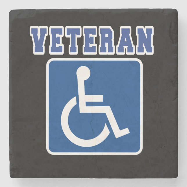 Porta-copo De Pedra Veterano deficiente (Frente)