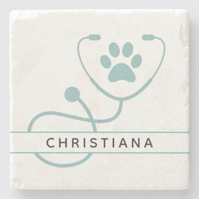 Porta-copo De Pedra Veterinários Veterinários Personalizados (Frente)