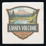 Porta-copo De Pedra Viagem de Ilustração do Parque Nacional Vulcânico<br><div class="desc">Lassen trabalho de arte de vetor vulcânico. O parque é rico em áreas hidrotermais como Bumpass Hell,  com seus acres de potes de lama borbulhante.</div>
