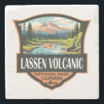 Porta-copo De Pedra Viagem de Ilustração do Parque Nacional Vulcânico<br><div class="desc">Lassen trabalho de arte de vetor vulcânico. O parque é rico em áreas hidrotermais como Bumpass Hell,  com seus acres de potes de lama borbulhante.</div>