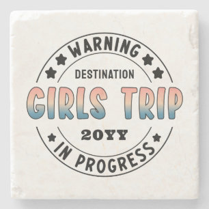 Porta-copo De Pedra Viagem Personalizada de Meninas em Andamento Gradi