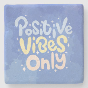 Porta-copo De Pedra Vibrações Positivas Somente