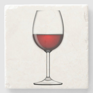 PORTA-COPO DE PEDRA VIDRO DE VINHO VERMELHO