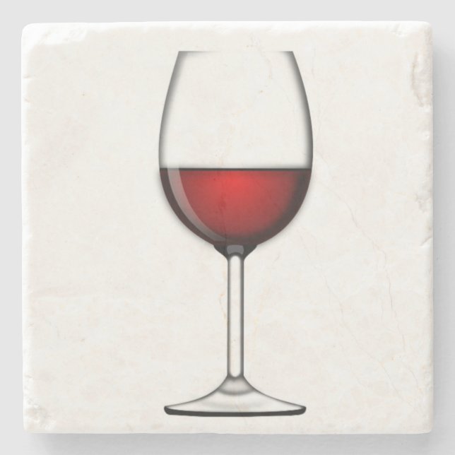PORTA-COPO DE PEDRA VIDRO DE VINHO VERMELHO (Frente)