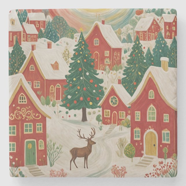 Porta-copo De Pedra Vila de Natal (Frente)