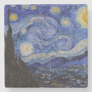 Porta-copo De Pedra Vincent Van Gogh - A noite de Starry