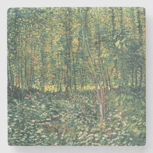 Porta-copo De Pedra Vincent van Gogh   Árvores e Subcrescimento, 1887