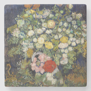 Porta-copo De Pedra Vincent van Gogh - Buquê de Flores em um Vaso