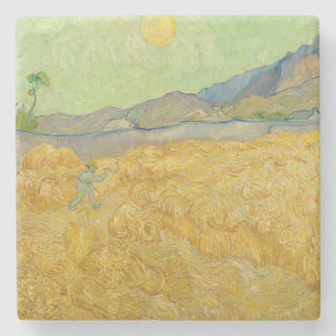 Porta-copo De Pedra Vincent van Gogh - Campo de Trigo com Ceifador