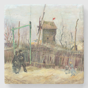 Porta-copo De Pedra Vincent van Gogh - Cena de Rua em Montmartre