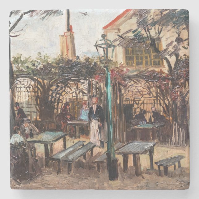 Porta-copo De Pedra Vincent Van Gogh - La Guinguette em Montmartre (Frente)