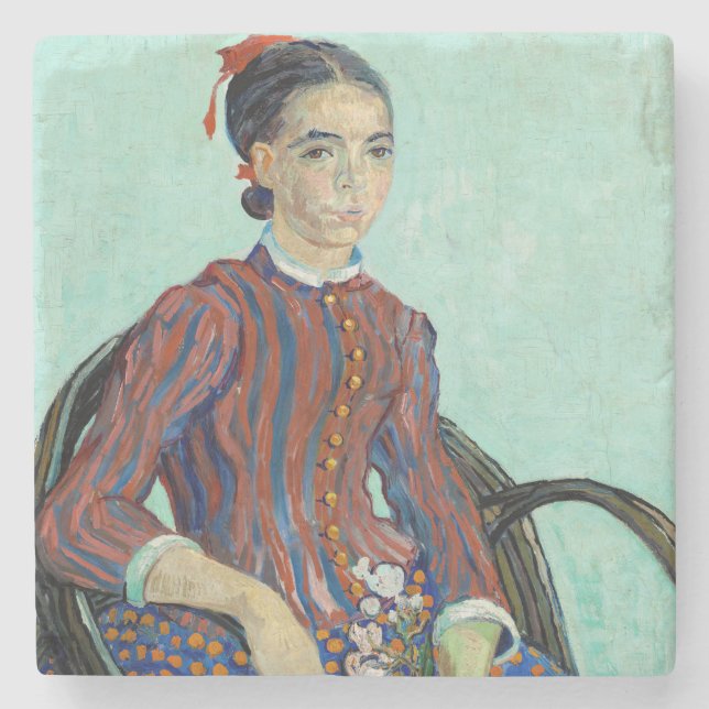 Porta-copo De Pedra Vincent van Gogh - La Mousme (Frente)