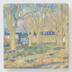 Porta-copo De Pedra Vincent van Gogh - O Trem Azul